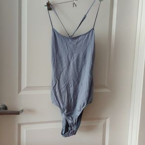 Tibi Wool Bodysuit in Light Blue, Sz. Large